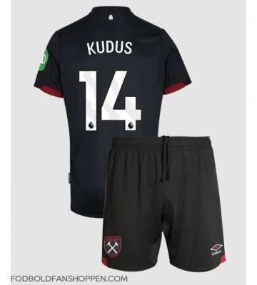West Ham United Mohammed Kudus #14 Udebanetrøje Børn 2024-25 Kortærmet (+ Korte bukser)